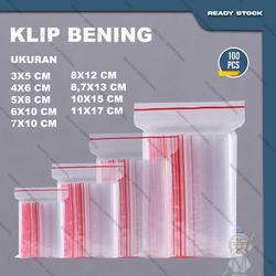Klip Bening Plastik Kemasan Ziplock Isi 100