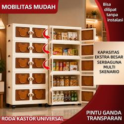 Lemari Pakaian Portable Rakitan 3 Pintu